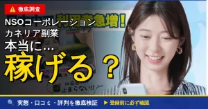 カネリアの副業は本当に稼げる？株式会社NSOコーポレーションの実態を調査してみた